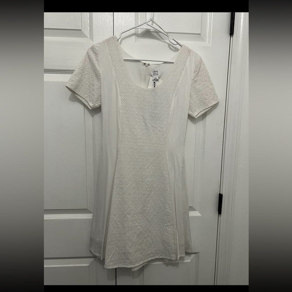 NWT White eyelet dress